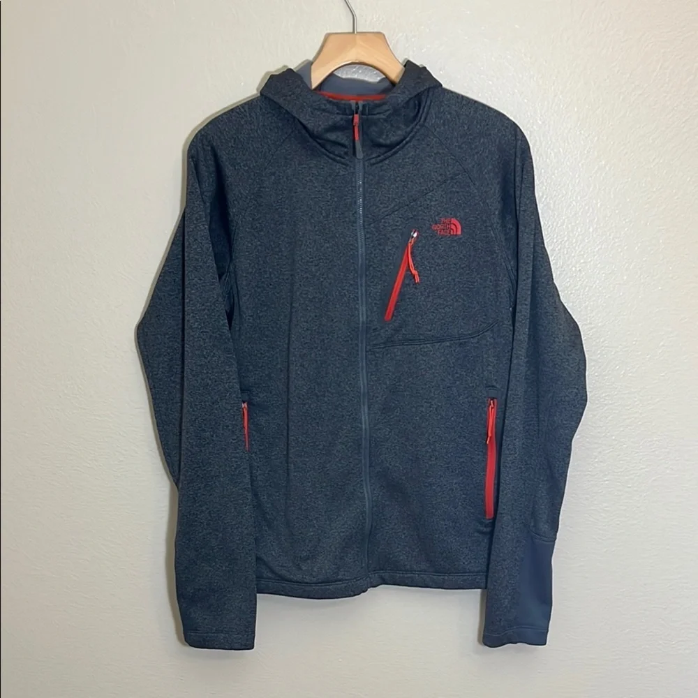 The North Face Gray Zip Hoodie Sweatshirt